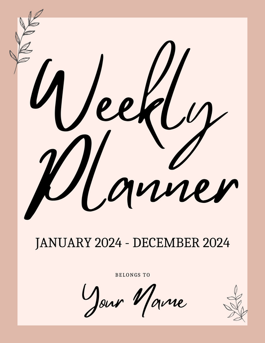 Digital Weekly Planner 2024