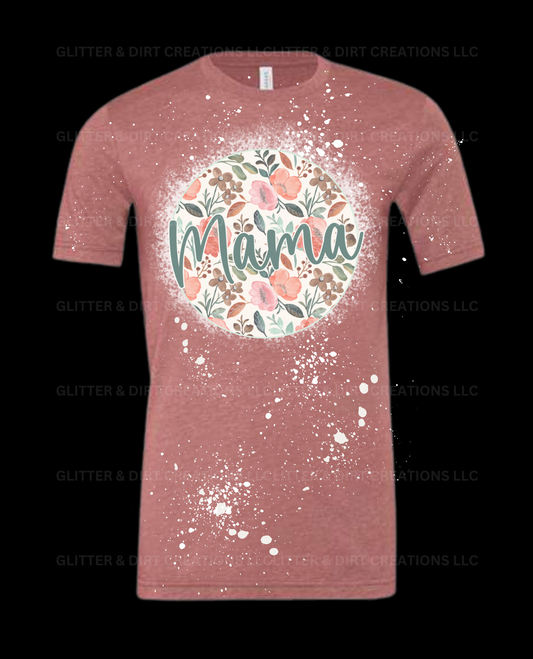 Floral Circle Mama (BLEACHED)