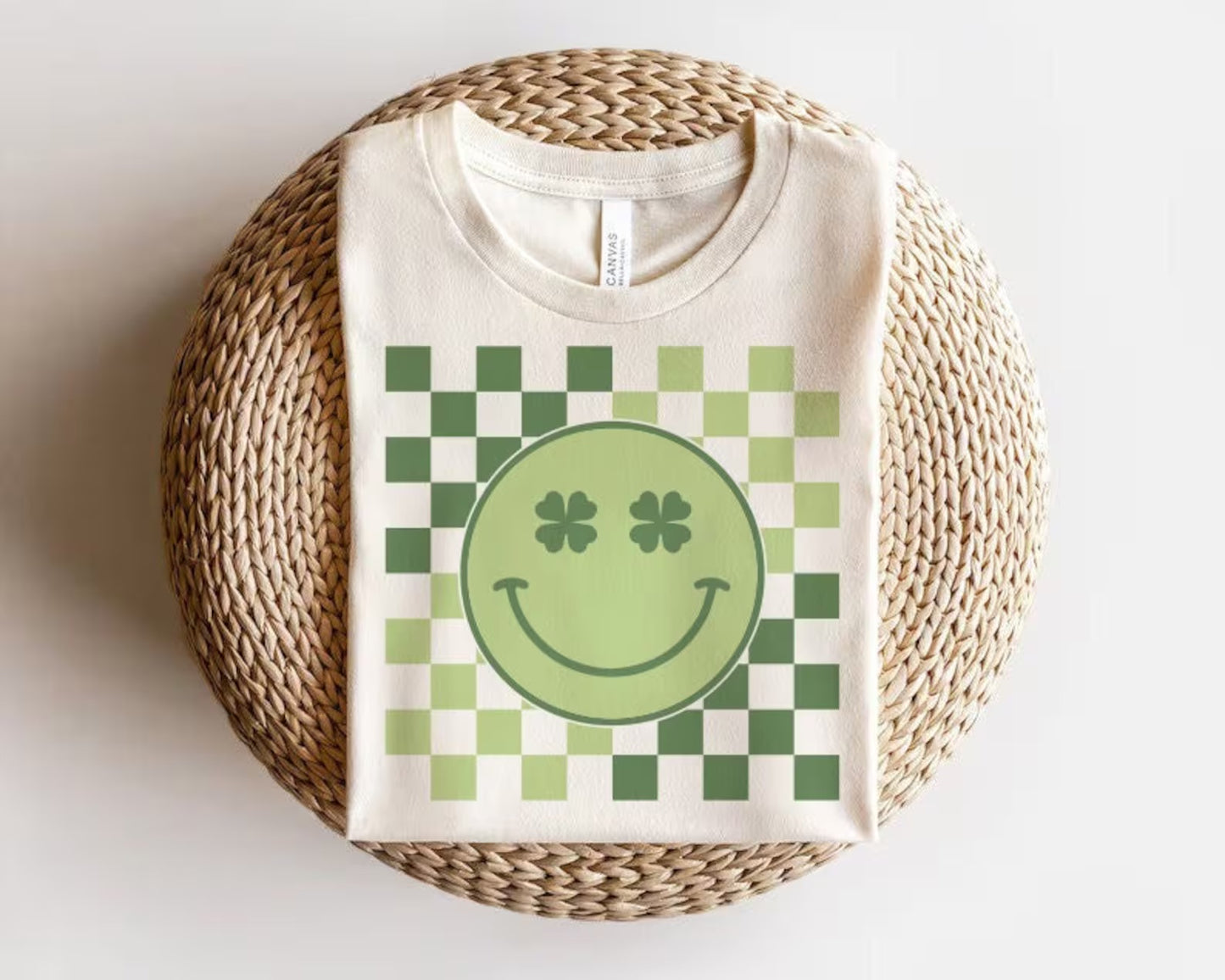 St. Patricks Day Retro Clover Smiley