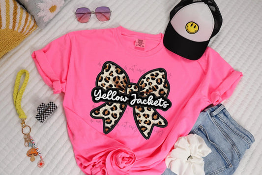 Yellow Jackets  Leopard Bow